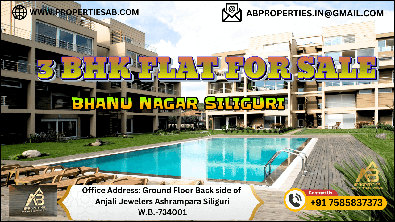 Spacious 3 BHK Flat for Sale at Bhanu Nagar, Siliguri