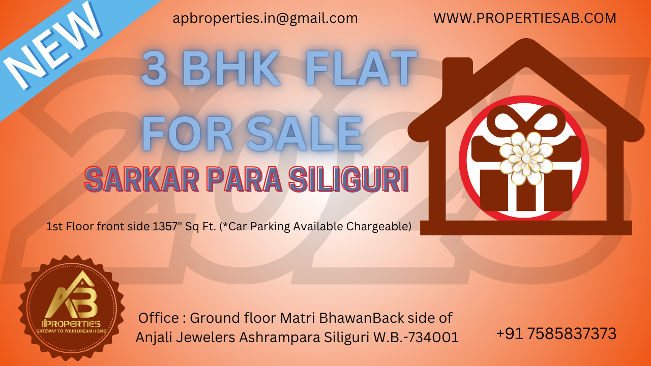 NEW 3 BHK FLAT FOR SALE SARKAR PARA