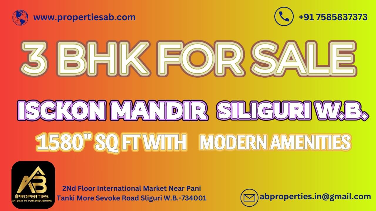 3 BHK Flat for Sale at ISKCON Mandir, Siliguri