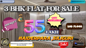 3 BHK Flat for Sale in Haiderpara Siliguri – 1300 Sqft | 2nd Floor | Lift Available | 55 Lakh