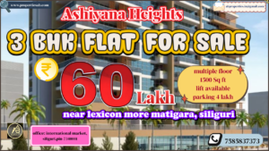 3 BHK Flat for Sale in Ashiyana Heights, Siliguri – Top Location for ₹60 Lakh