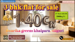 3 BHK Apartment for Sale in Dwarika Greens Khalpara Siliguri – Luxury Living at Its Best