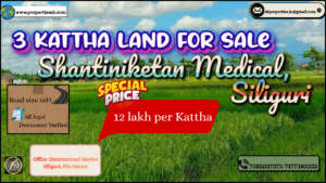 Land for Sale - 3 Kattha Plot @ ₹12 Lakh/Kattha in Shantiniketan Medical, Siliguri